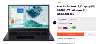 Acer Aspire AV15-52-57LY - 15.6" laptop - Intel® Core™ i5 voor €499 bij Ibood