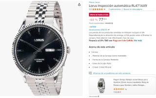 Reloj Lorus Inspección automática RL471AX9 por 77,50€
