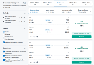 Vuelos ida y vuelta de Madrid a Roma 4 días por solo 40€ en Noviembre y Diciembre