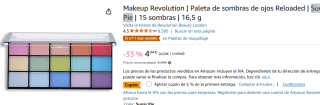 Recopilación de Makeup Revolution, Paleta de sombras de ojos Reloaded 15 sombras | 16,5 g desde 3,64€