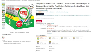 Fairy Platinum Plus 100 tabletten voor €18,30