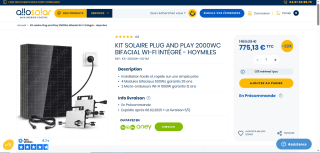 Kit solaire Plug and Play Hoymiles - 2000Wc à 775,16 €