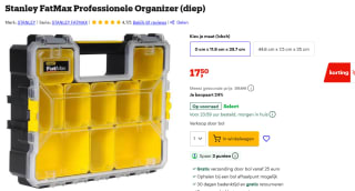 Stanley FatMax Assortimentsdoos 1-97-521 voor €17,50 bij Bol