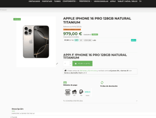 Iphone 16 Pro 128GB a tan solo 979€