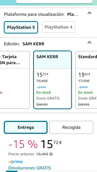 Fifa 23 Sam Kerr Edition PS5 por 15,72€.