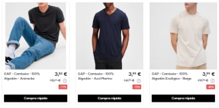 Hasta 85% descuento Ropa marca GAP desde solo 0,99€