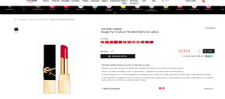 Barra YVES SAINT LAURENT Rouge Pur Couture The Bold de Labios por 23,50€