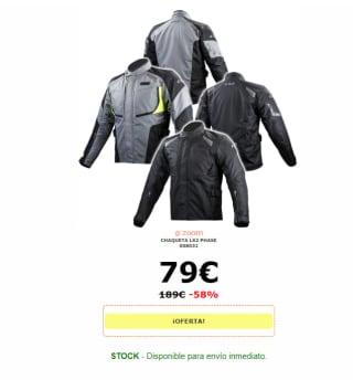 Chaqueta moto LS2 PHASE por 79€