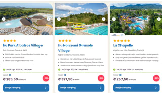 Tot wel 40% korting op meivakanties bij Eurocamp