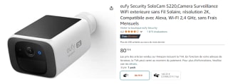 Camera extérieure sans Fil solaire eufy S220 à 80,19€