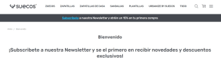 15% descuento desde Suecos para tu primera compra