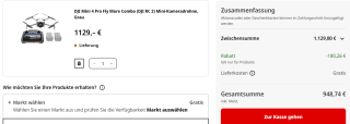 DJI Mini 4 Pro Fly More Combo + Smart Controller voor €948,74 bij de MediaMarkt in Duitsland