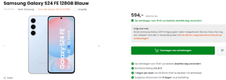Samsung Galaxy S24 FE - 128GB - Blue voor €594 bij Joeps