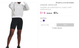 Sudadera con capucha de Mujer Under Armour Essential Script por 31€