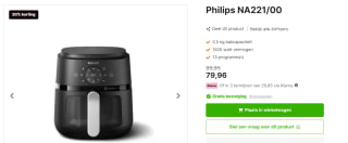 Philips 2000 series NA221/00 friteuse 4,2 L voor €79,96 bij Expert