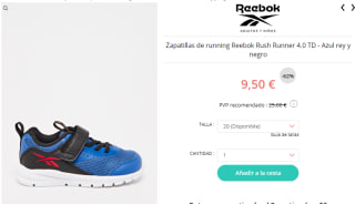 Calzado Reebok desde solo 9,50€