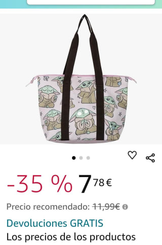 Bolsa de playa The Mandalorian por 7,78€.