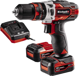 Einhell Taladro de impacto sin cable TE-CD 12/1 con 2 baterias mas accesorios por 69€