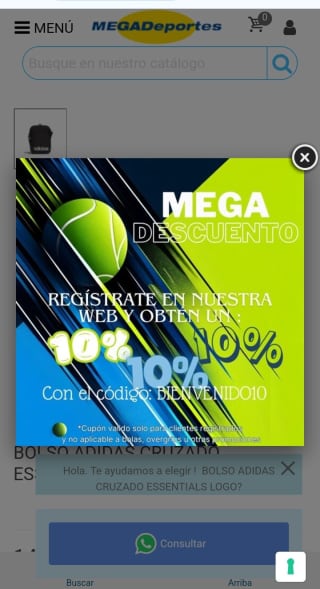 -10% por suscribirnos a la Newsletter Megadeportes.