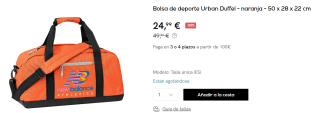 Bolsa de deporte New Balance Urban Duffel de 50 x 28 x 22 cm por 24.99€