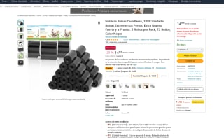 1080 Bolsas Nobleza para excrementos de perros 72 rollos por 10,19€