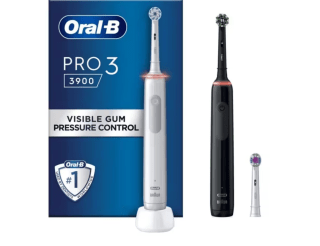 Oral-B Pro 3 3900 Dual Pack Regalo 2 Cepillos de Dientes Eléctricos Negro y Blanco 1 Estación de Carga y 2 Cabezales por 57,99€ (Nuevos usuarios por 34,79€)