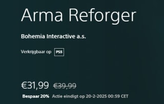 Arma Reforger voor €31,99 in de Playstation Store