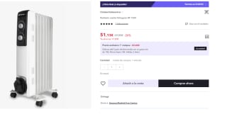 Orbegozo RF 1500 Radiador de Aceite 7 Elementos 1500W por 36.13€