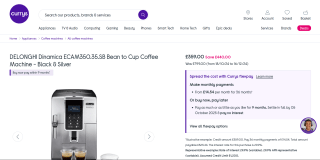 DELONGHI Dinamica Bean to Cup Coffee Machine - £359