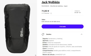 Mochila de Trekking Jack Wolfskin RUCKSACK por 71€