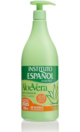 INSTITUTO ESPAÑOL loción hidratante aloe vera dosificador 950 ml por 3,03€.