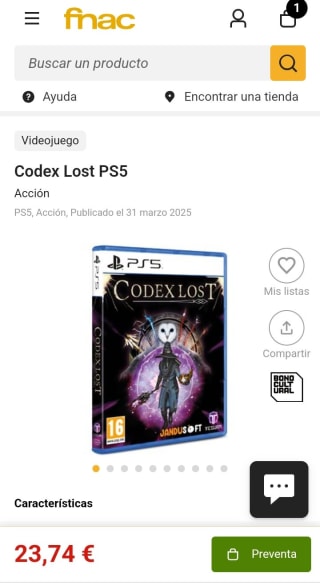 Codex Lost PS5 por 23,74€(socios)
