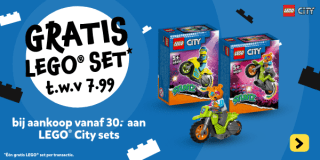 Bij aankoop vanaf €30 aan geselecteerde LEGO sets ontvang je een Gratis LEGO set