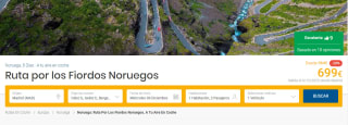 8 dias Fiordos Noruegos: hoteles +Coche + Vuelos + Seguro por 684€/persona