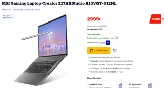 MSI Gaming Laptop Creator Z17HXStudio A13VGT-012NL voor €299 bij Bol.com