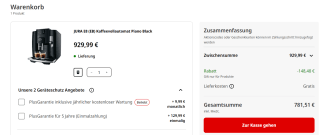 Jura E8 Piano Black 2020 voor €781,51 bij de Mediamarkt in Duitsland