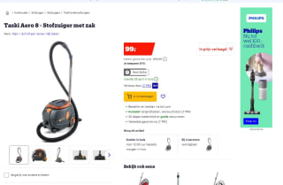Taski Aero 8 - Stofzuiger met zak nu voor €99 bij bol.com