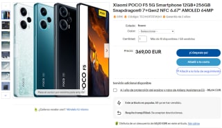 Xiaomi POCO F5 5G, 12GB+256GB por 319€