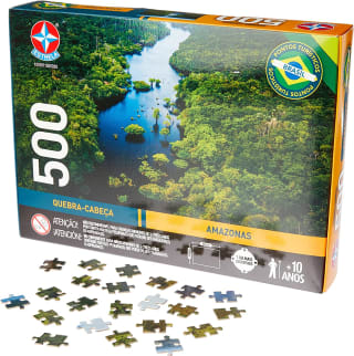 Quebra-cabeça Amazônia com 500 peças da Estrela - R$ 43,53