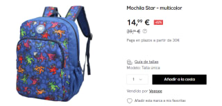 Mochila Kukuxumusu Star por 14.99€