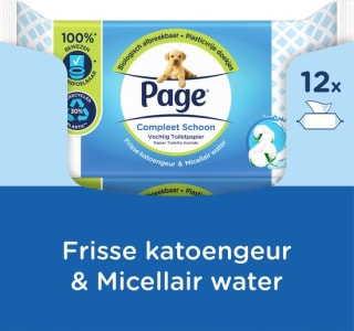 12x 38 stuks Page vochtig toiletpapier voor €13,49 bij Amazon en Bol