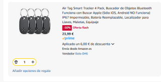 Air Tag Smart Tracker 4 Pack Apple por 23,99€