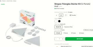 Nanoleaf Shapes Triangles Starter Kit 4 panels voor €74,99 bij Nanoleaf
