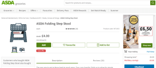 Asda Folding Step Stool - £4