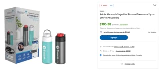 Set de Alarma de Seguridad Personal Swann 2pzas $306 | Descuento Sam's Club