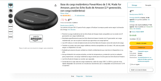 Base de carga inalámbrica PowerWave 5W Made for Amazon por 4,99€