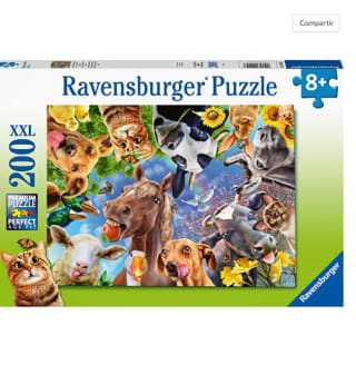 Puzzle Ravensburger Animales de granja divertidos 200 Piezas XXL por 5.76€