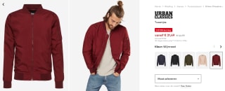 Urban Classics Tussenjas in Wijnrood voor €31,49 bij About You