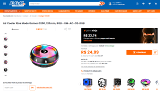 Cooler FAN da Rise, modelo Mode Gamer - R$ 24,99