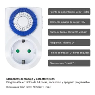 ExtraStar Enchufe eléctrico temporizador por 2,45€